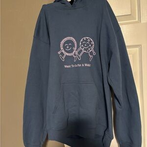 LONELY GHOST Graphic Hoodie - 'Want To Go For A Walk?'